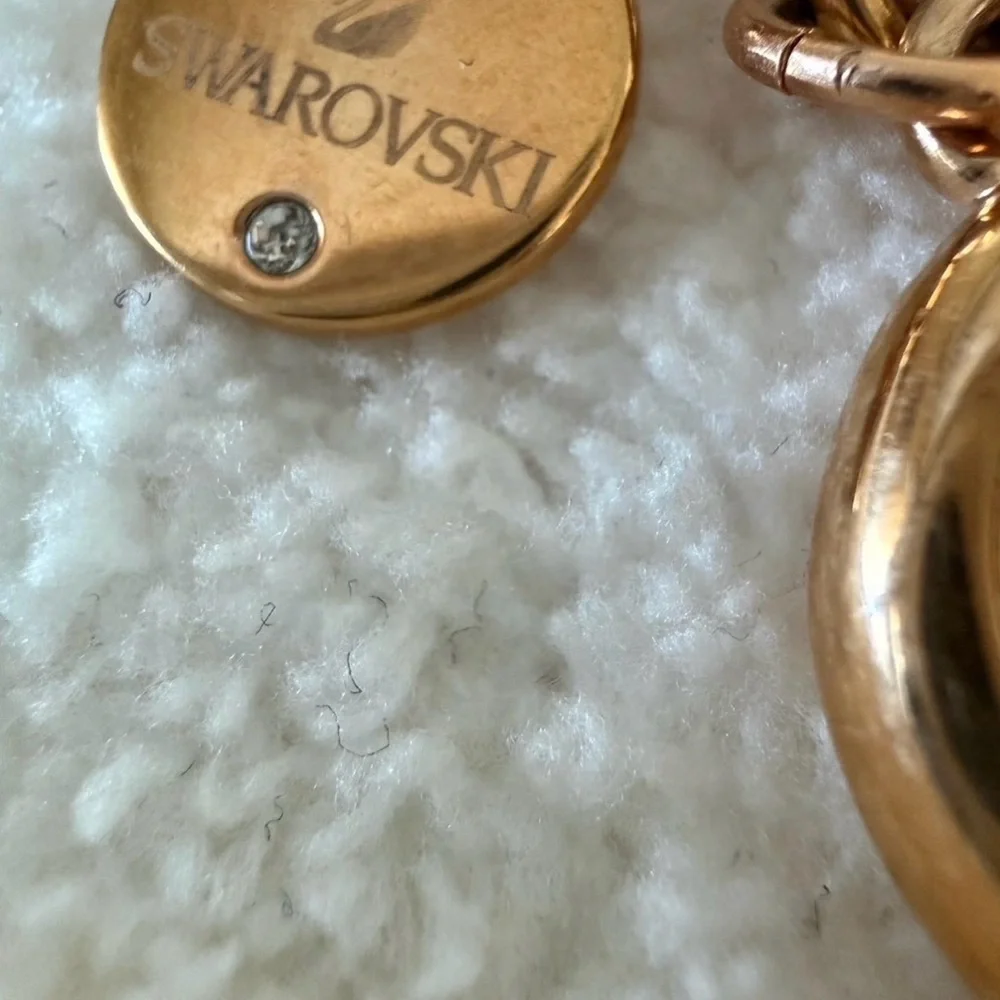 Swarovski Gold and Silver Infinity Heart Keychain/Infinite Bag Charm - Picture 2 of 5